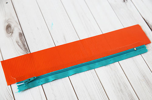 duct tape pouch zipper