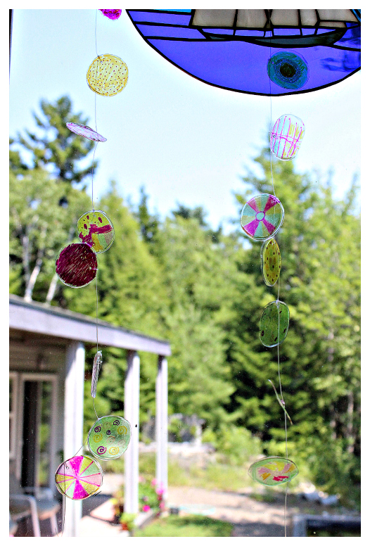 recycled sun catcher garland