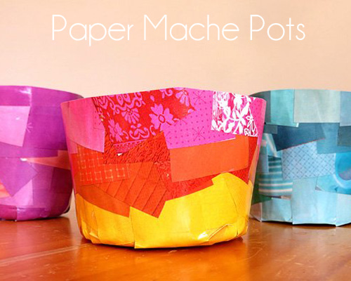 Paper-mache-pots