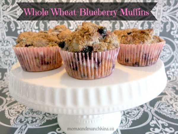 whole wheat blueberry muffins