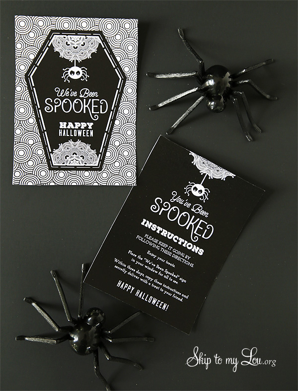 You've Been Spooked free printable signs