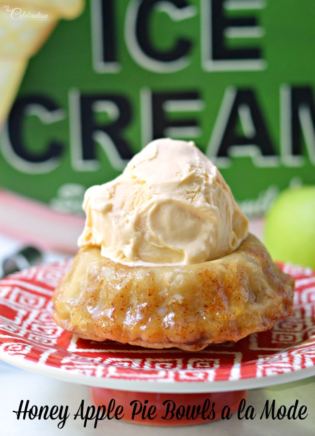 honey apple pie bowls a la mode