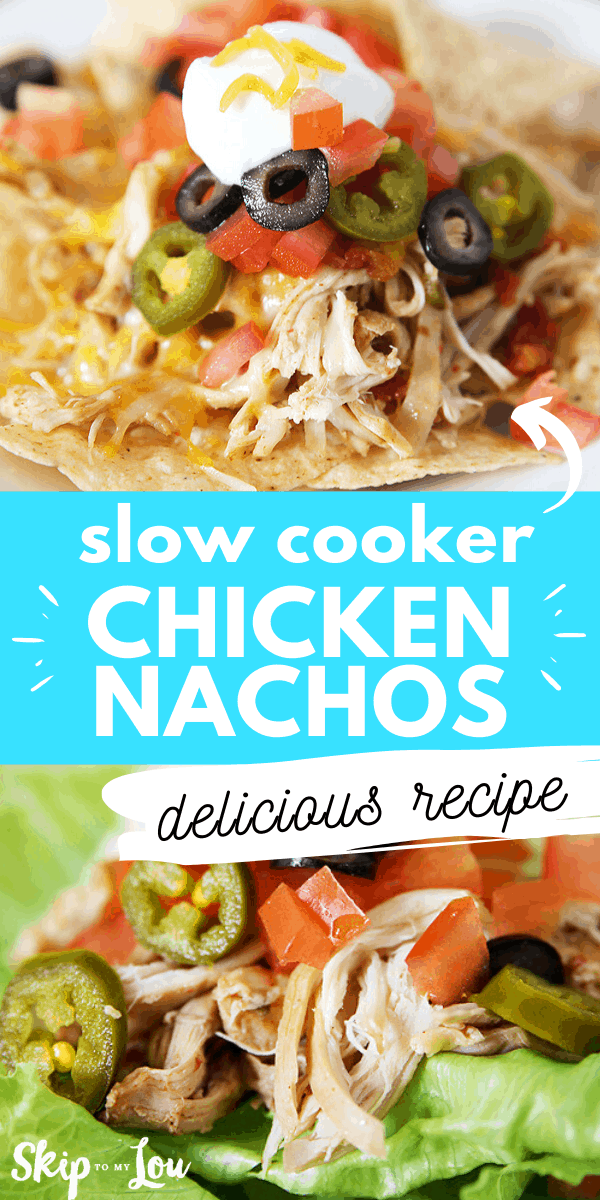 Slow Cooker Shredded Chicken Nachos Recipe | Skip To My Lou