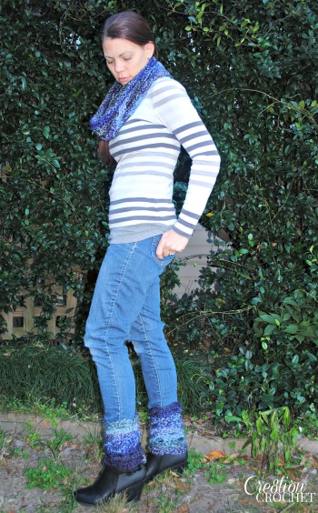 Blue Moon Rising Boot Cuffs on Skip to my Lou designed by Cre8tion Crochet