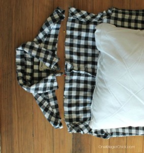 How to make a pillowcase out of a dress shirt- OneKriegerChick.com