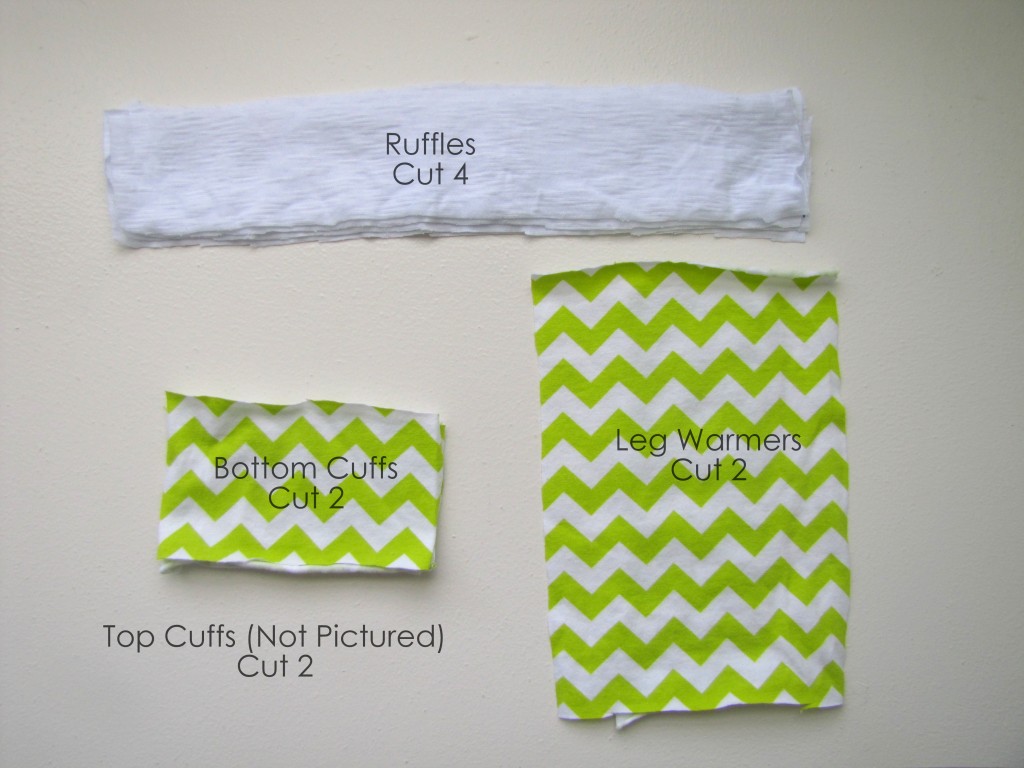supplies for ruffled leg warmers