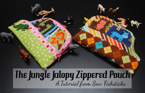 Jungle Jalopy Zippered Pouch