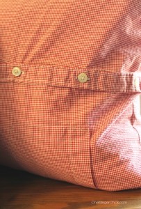 Loving the detail of this dress shirt turned into a pillow! OneKriegerChick.com