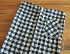 Pillowcase made from a dress shirt- OneKriegerChick.com