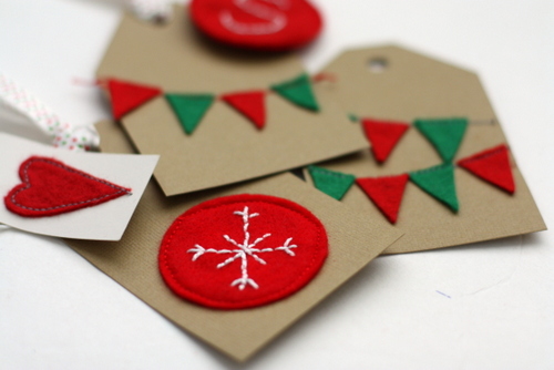 handmade felt gift tags