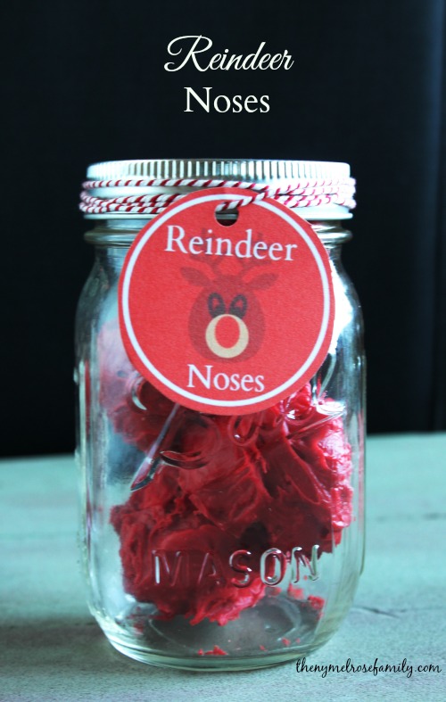Reindeer Noses Mason Jar Gift Idea