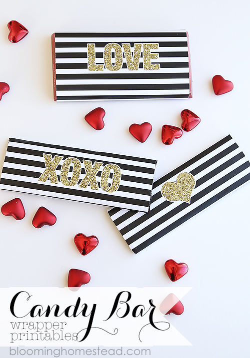 Candy Bar Valentines Printable by Blooming Homestead