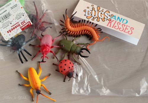 Printable Bug Valentine Bag Topper Supplies