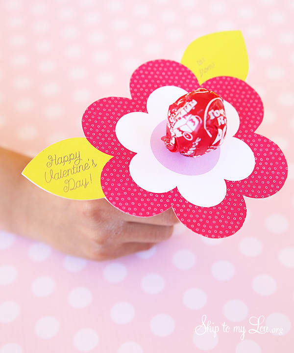 Lollipop Flower Valentine Printable Skip To My Lou