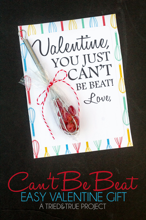 Make this "Can't Be Beat" Easy Valentine Gift for the food lover in your life! | triedandtrueblog.com