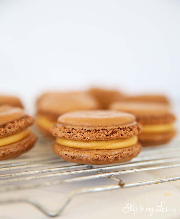 French Macaron Caramel filled