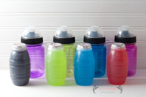 Water Bottles and Hugs Fruit Barrels