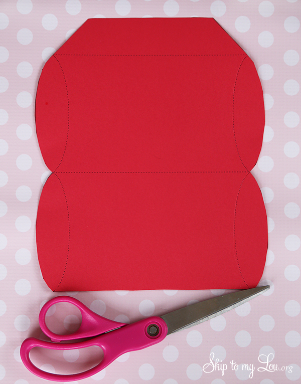 pillow box party favor template