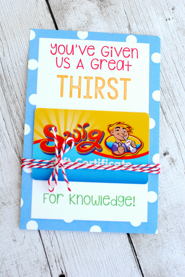 Teacher Appreciation Gift Card