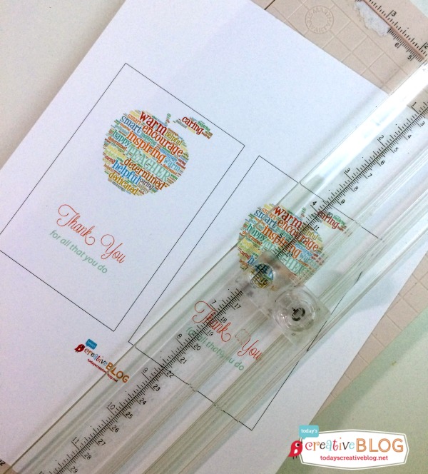 Teacher Appreciation Free Printable - Gift Card Holder and tag | TodaysCreativeBlog.net