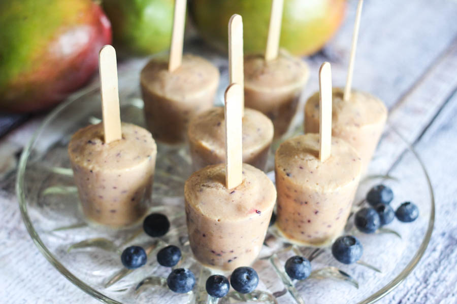 Blueberry mango popsicles