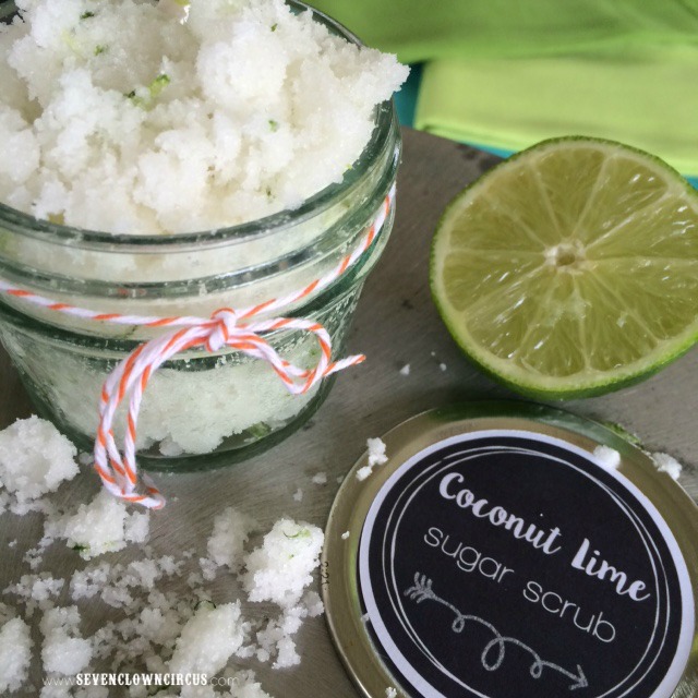 coconut lime sugar scrub