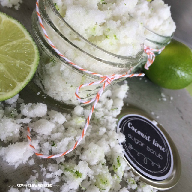 Coconut lime sugar scrub