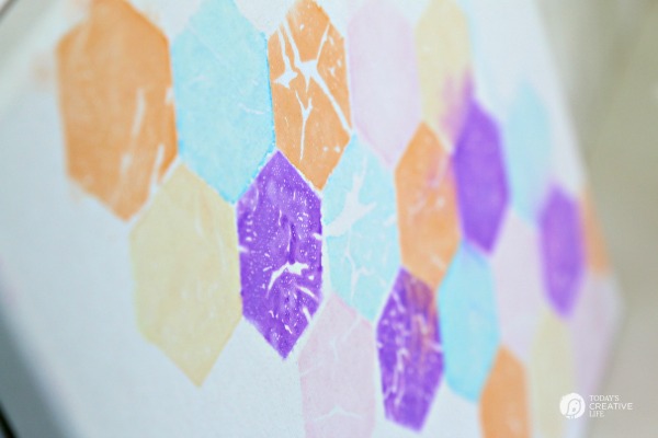 Tissue Paper Color Transfer Wall Art on Canvas | Easy DIY Craft idea | Find more creative ideas on TodaysCreativeLife.com