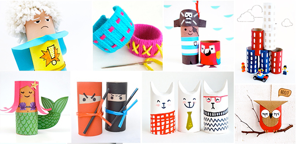 toilet roll crafts, mollymoo, paper crafts