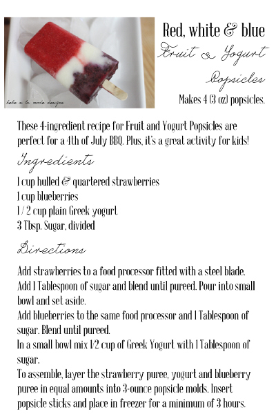 fruit & yogurt pops recipe