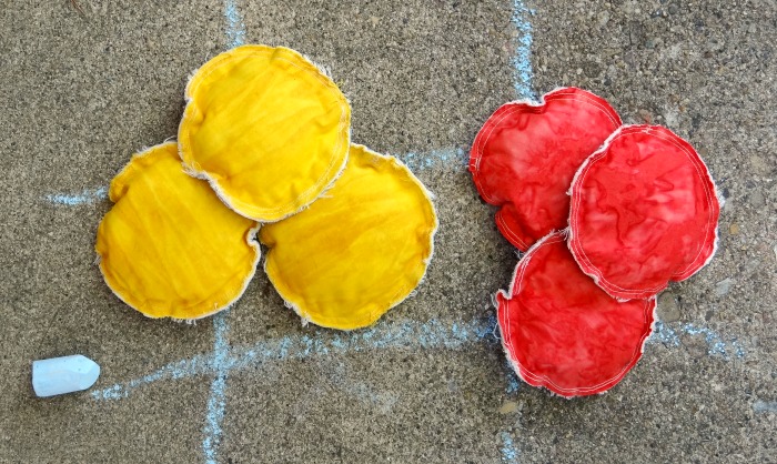 red and yellow toss game
