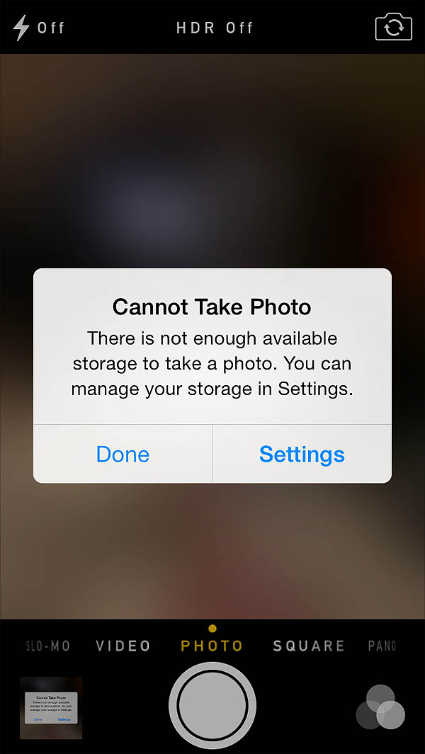cannot take photo image