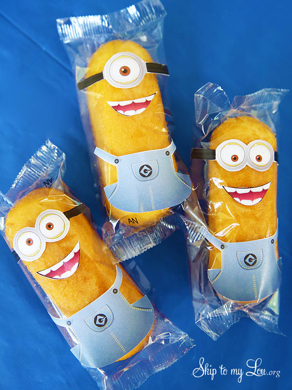 minion twinkie printables several dressed up twinkie minions on blue background