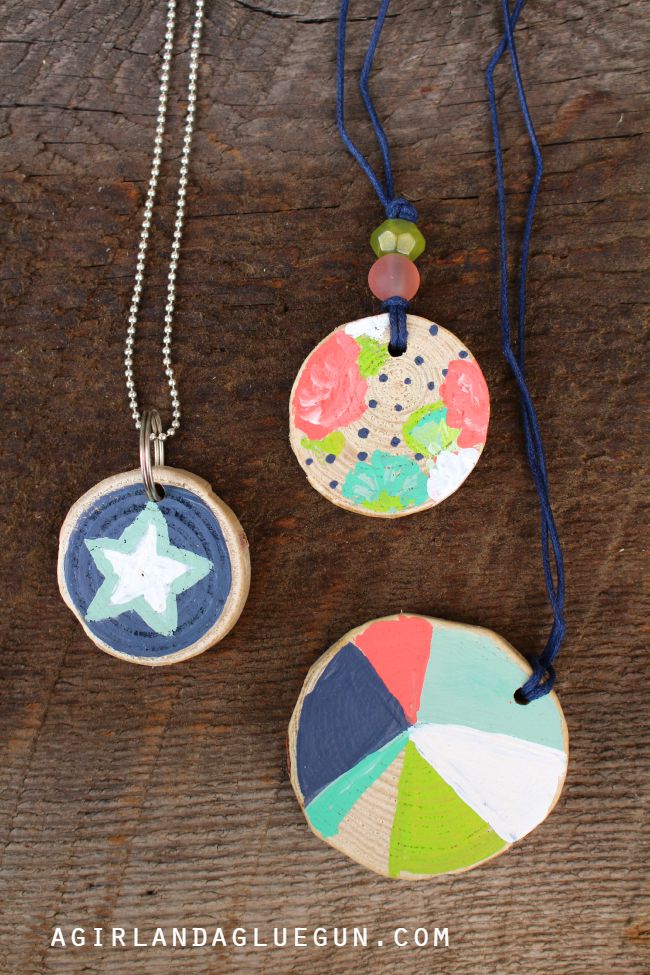 painted kids necklace