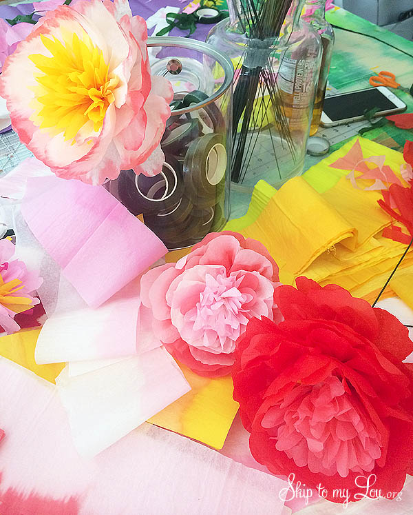 how to make tissue paper flowers