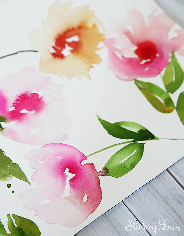how to paint watercolor flowers