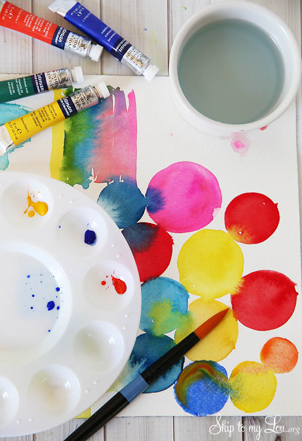 watercolor circles