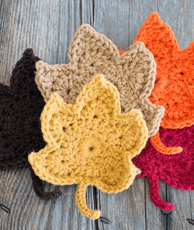 fall leaves free crochet pattern