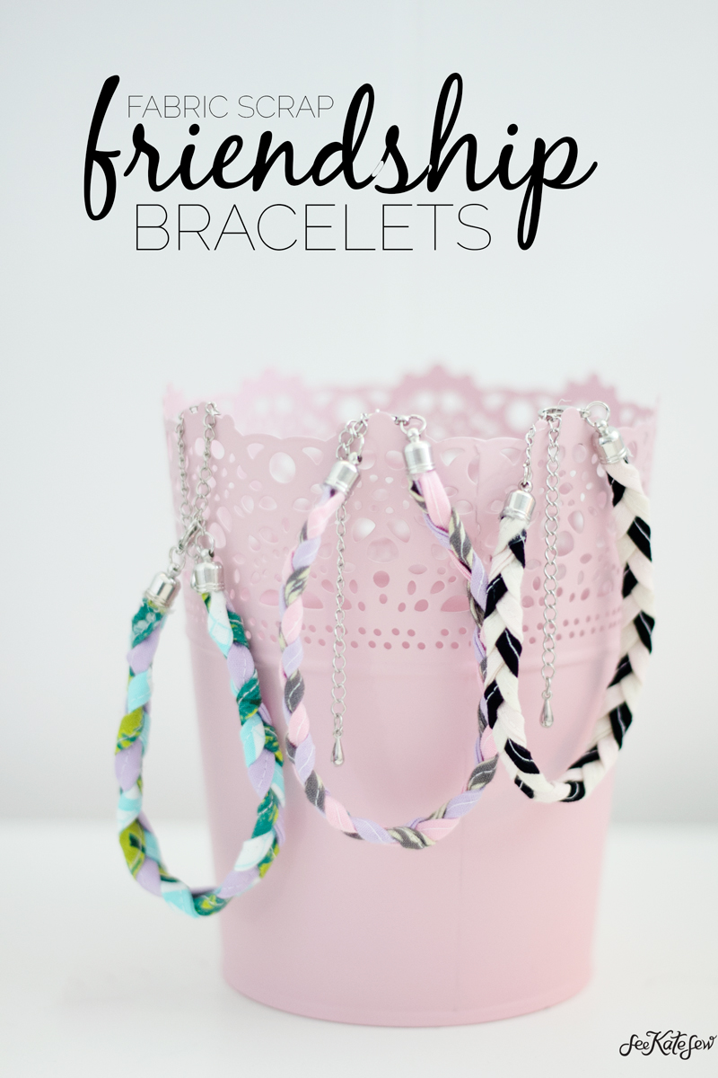 Fabric Friendship Bracelet Tutorial | See Kate Sew at Skip to My Lou