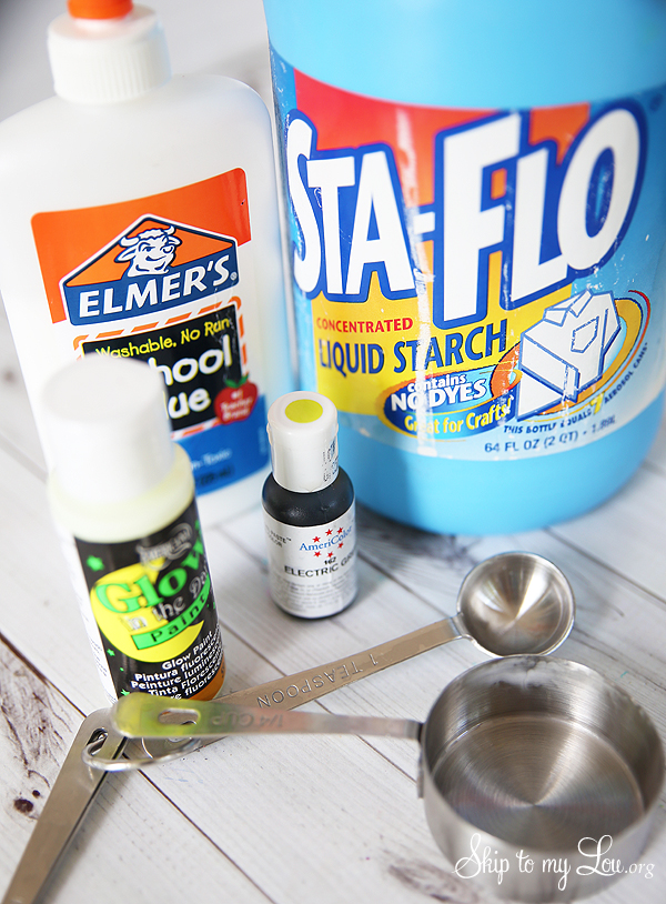 glow in the dark slime supplies
