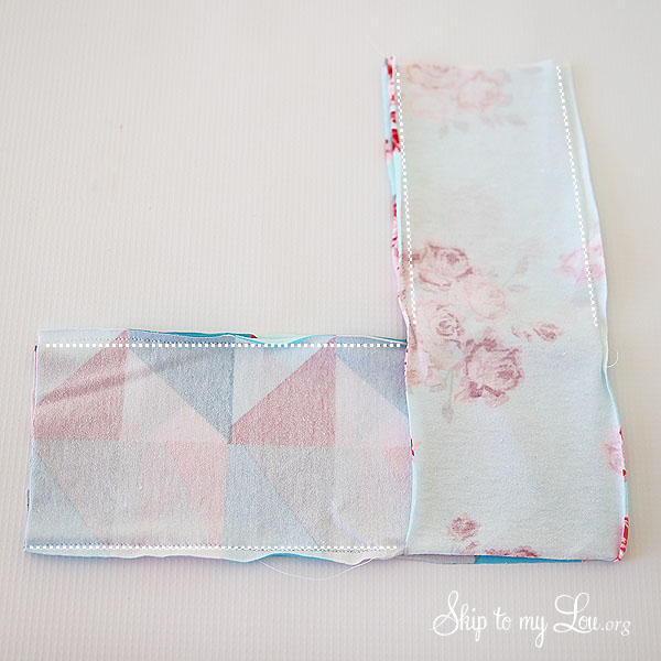 looped headband sewing lines