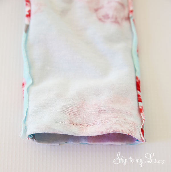 looped headband sewing up bottom