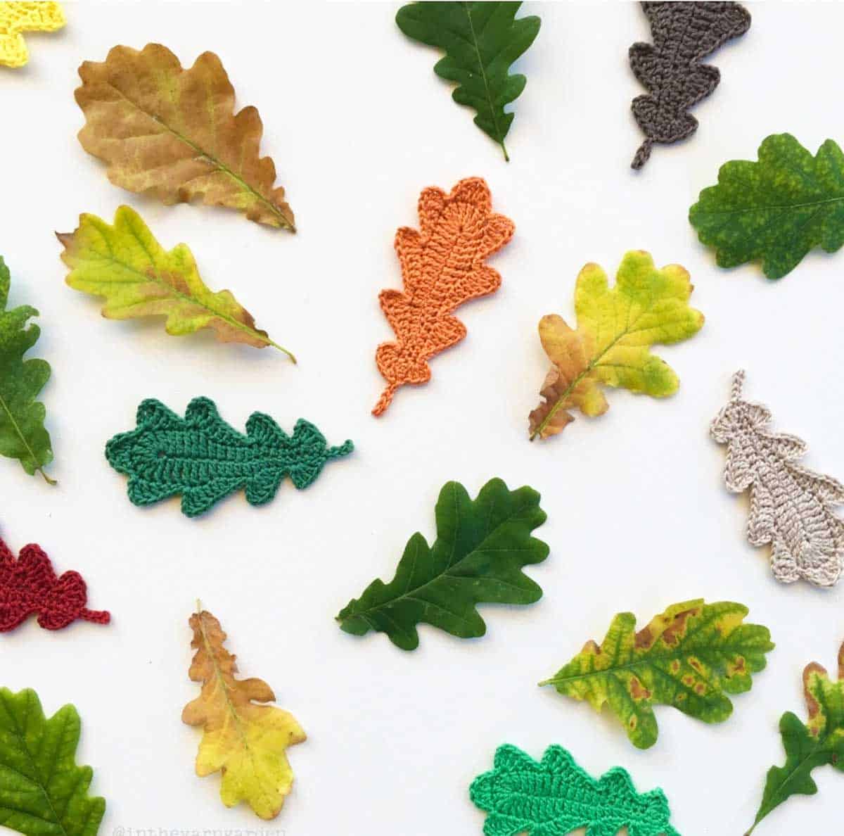 crochet oak leaves
