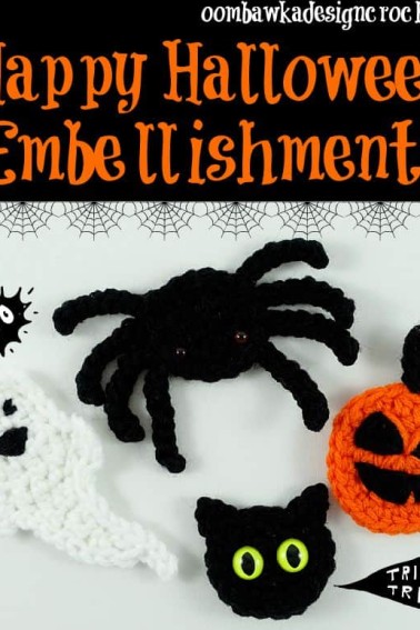 crochet halloween applique patterns