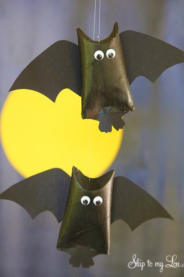 hanging bat halloween kids crafts