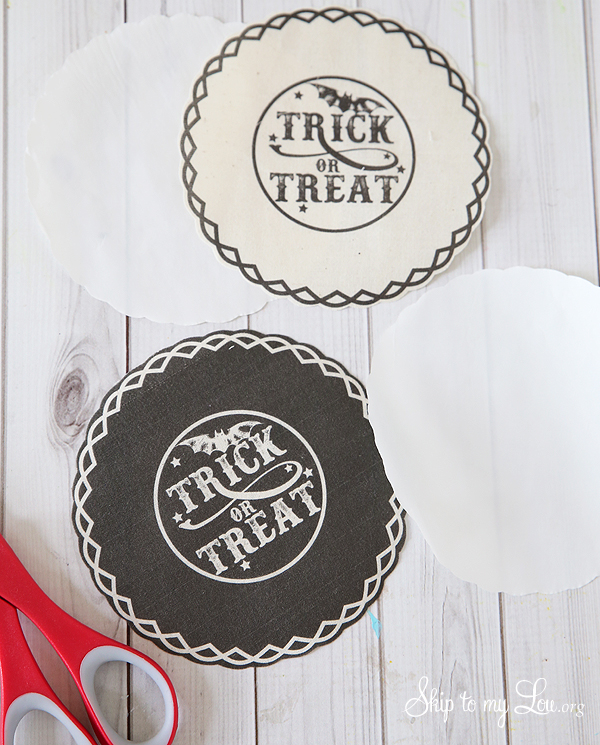trick or treat jar covers print fabric