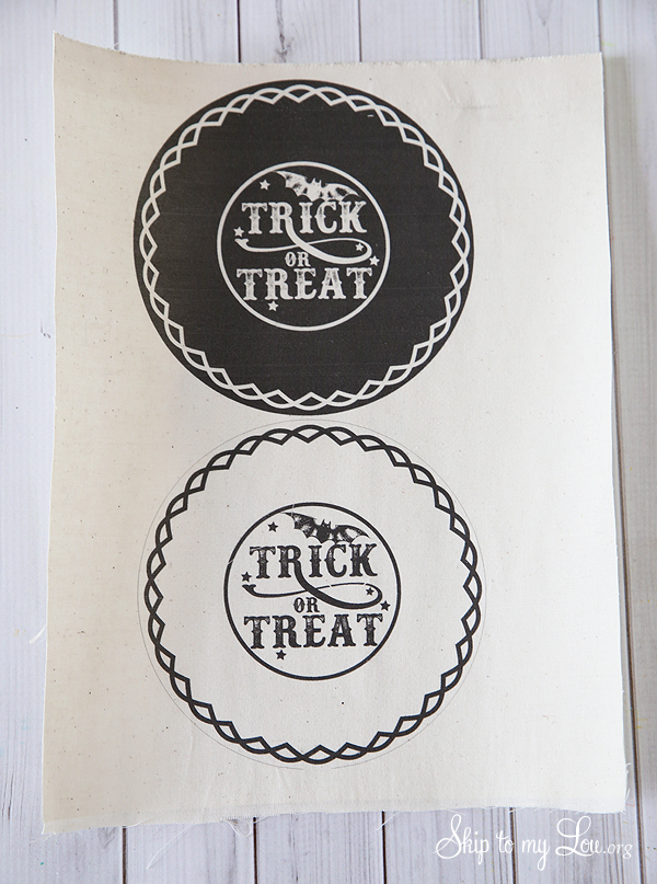 trick or treat jar covers print fabric