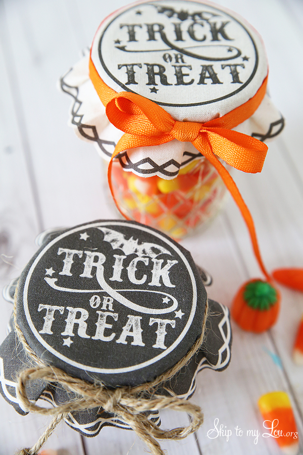 trick or treat printable jar covers