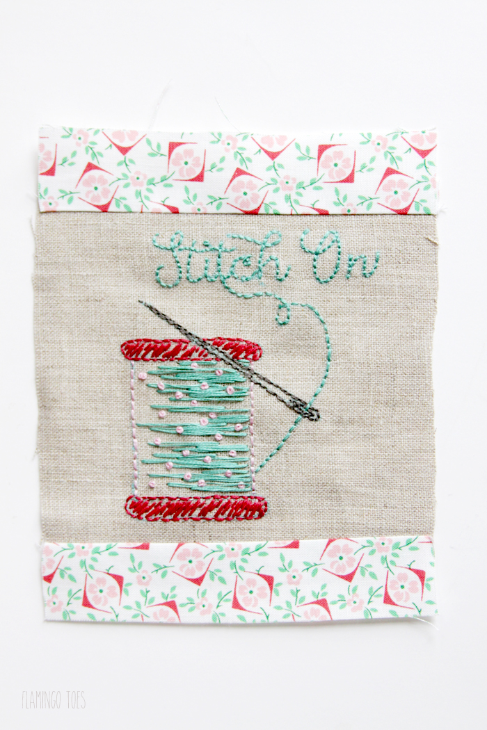 Stitching top and bottom border