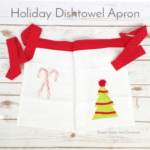 Image shows a holiday dish towel apron - Simple Simon and Company